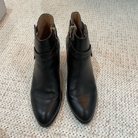 Anthropologie Black Leather Ankle Booties - Picture 6 of 11